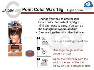 Gatsby Point Color Hair Wax   Light Brown 15g  