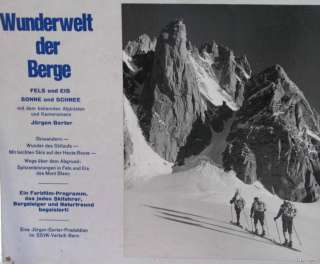 WUNDERWELT der BERGE   JÜRGER GORTER  1960    SUISSE   MONTAGNE 