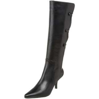 Sanzia Womens Callista Tall Button Boot, Black, Size 7   NEW  