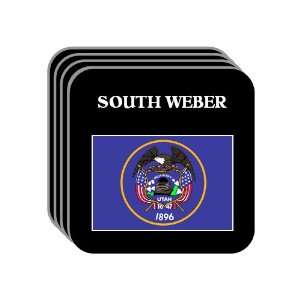 US State Flag   SOUTH WEBER, Utah (UT) Set of 4 Mini Mousepad Coasters