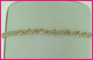 Ladies 14k Yellow Gold Round Diamond Circle Link Bracelet 1.95 carats 