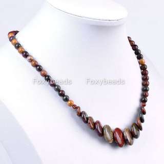18L Natural Picasso Jasper Coin Loose Beads Necklace  
