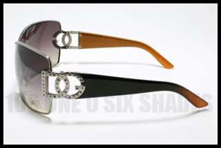 DG Shield Women Sunglasses METAL SILVER BLACK New  