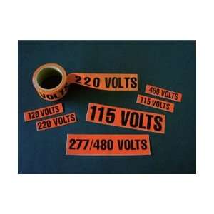 JL2013O   Voltage Marker, Pressure Sensitive Vinyl, 4160 Volts, 2 1/4 