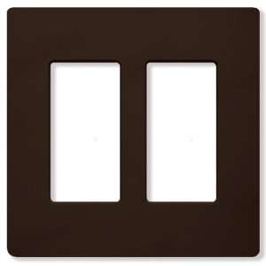  Lutron CW 2 BR, 2 Gang Wallplates, Brown