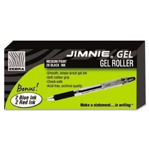  Zebra Jimnie Gel Stick Roller Ball Pen ZEB44130: Office 