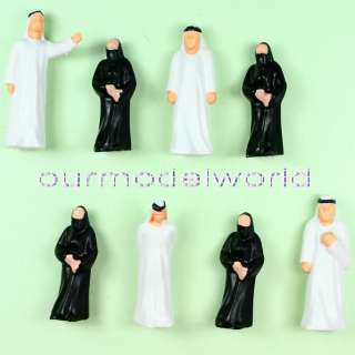 100pcs Arabs painted figures 150 model train people O  