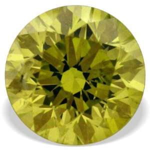  0.20 Ct Canary Yellow Round Natural Loose Diamond: Jewelry