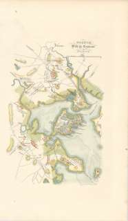 Boston Massachusetts 1776 Revolutionary War Map Forts  