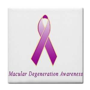 Macular Degeneration Awareness Ribbon Tile Trivet
