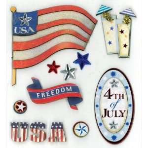   Company 4th of July Grand Adhesions Stickers Arts, Crafts & Sewing