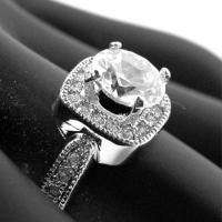 Stunning 4.47ct Brilliant cut Womens cocktail Ring SIZE 5,6,7,8,9 