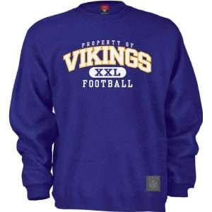  Minnesota Vikings Property Of Crewneck Sweatshirt: Sports 