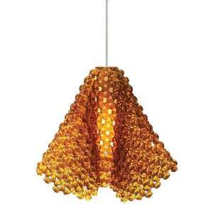 Ariana One Light Pendant in Bronze Shade Color Brown, Mounting Type 