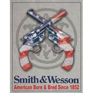  Smith Wesson American Born Metal Tin Sign Nostalgic: Home 