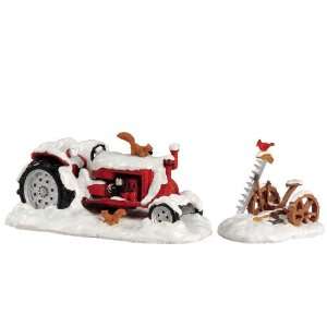   Collection Snowed In Tractor 2 Piece Set #53516: Home & Kitchen