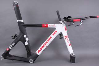 2011 Argon 18 E 114 Frameset Fork Seatpost Carbon XS  