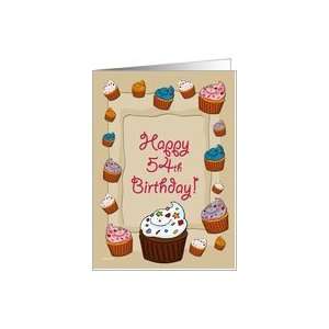  54th Birthday Cupcakes Card: Toys & Games