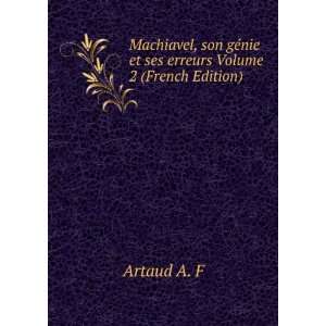   gÃ©nie et ses erreurs Volume 2 (French Edition) Artaud A. F Books