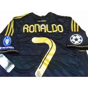 RONALDO #7 REAL MADRID AWAY UCL PATCHES SOCCER JERSEY FOOTBALL SHIRT 