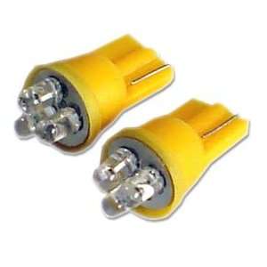 Generic LED T10 Y3: LED T10 (194/168) Super Yellow 3 Round Light Bulbs 