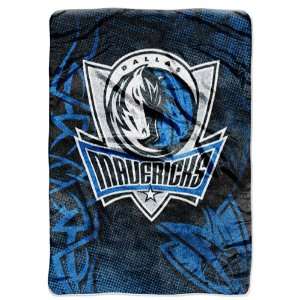  Dallas Mavericks NBA Royal Plush Raschel Blanket (Fierce 