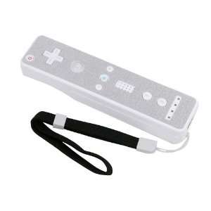  Controller Sticker w/ Wrist Strap for Nintendo Wii, Silver 