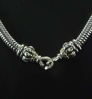 DRAMATIC ESTATE LAGOS CAVIAR STERLING 18K SEXY SNAKE CHAIN NECKLACE 16 