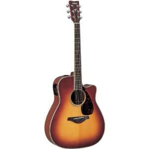   Brown Sunburst Finish / 6 String Acoustic Guitar: Musical Instruments