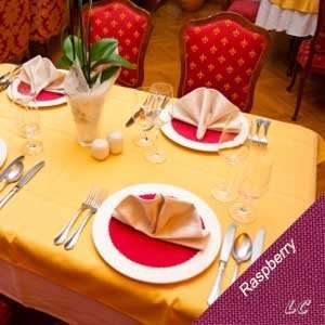  6 Each 60x60 Raspberry Elegance Restaurant Tablecloths 