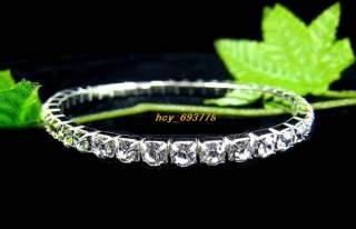 Wholesale 12Pcs ( 1 6row) Crystal Rhinestone Bridal/Party Bracelets