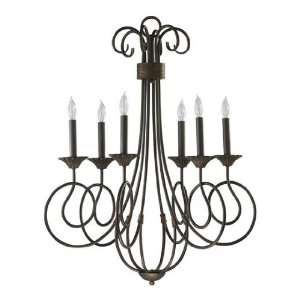   Chandelier in Toasted Sienna Finish   6155 6 44