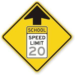  School Zone Ahead Speed Limit Custom MPH High Intensity 