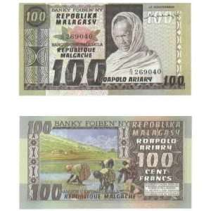  Madagascar ND (1974) 100 Francs, Pick 63a 