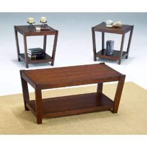  Bernards Sabre Wood with Shelf 3 Pack Occasional Table Set 