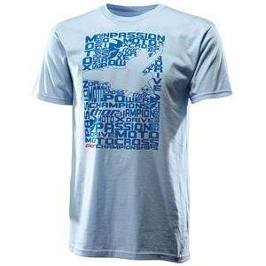  Thor Motocross Youth Passion T Shirt   X Small/Light Blue 