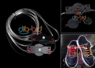 Pair LED Light UP Shoelaces Disco Flash Glow Stick  