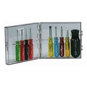 Xcelite Screwdriver 9 pc Set, Slotted/Phillips, Color Code, #PS88