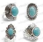 AMAZING LOT 15 TURQUOISE RINGS SIZES 3 8  