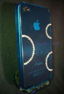 Deluxe Bling Swarovski Crystal Case For Apple iphone4/4S (Transparent 
