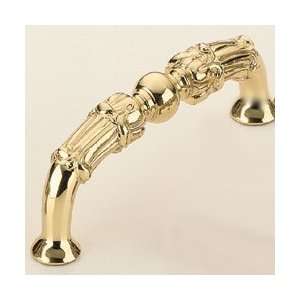  Omnia 7432/893 Ornate 3 1/2 Pull   Polished Brass