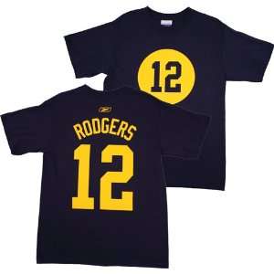 Green Bay Packers Aaron Rodgers ACME Throwback Navy Blue Name & Number 