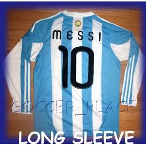  ARGENTINA WC HOME MESSI 10 LONG SLEEVE FOOTBALL SOCCER 