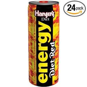 Hansens Beverage Diet Red Energy, 8.3 Ounce (Pack of 24)