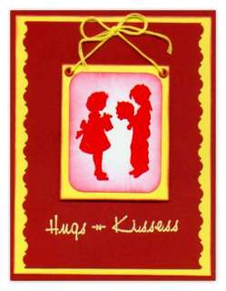 SWEETHEARTS SILHOUETTE UM rubber stamp, small, #3  
