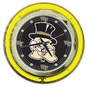  Wake Forest University Neon Clock   14 inch Diameter 