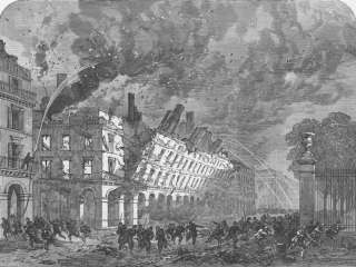 FRANCE Paris Commune Burning Houses, Rue De Rivoli, 1871  