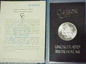 GSA 1882 CC Morgan Silver Dollar   Old Carson City Mint With GSA Box 