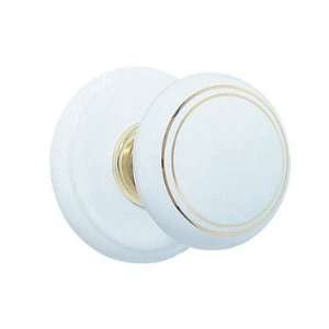 Emtek 8030 OG US3 Polished Brass Olde Gold Porcelain Passage Knob with 