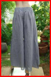Boho Summer yoga Drawstring pants Gray waist 24 36  